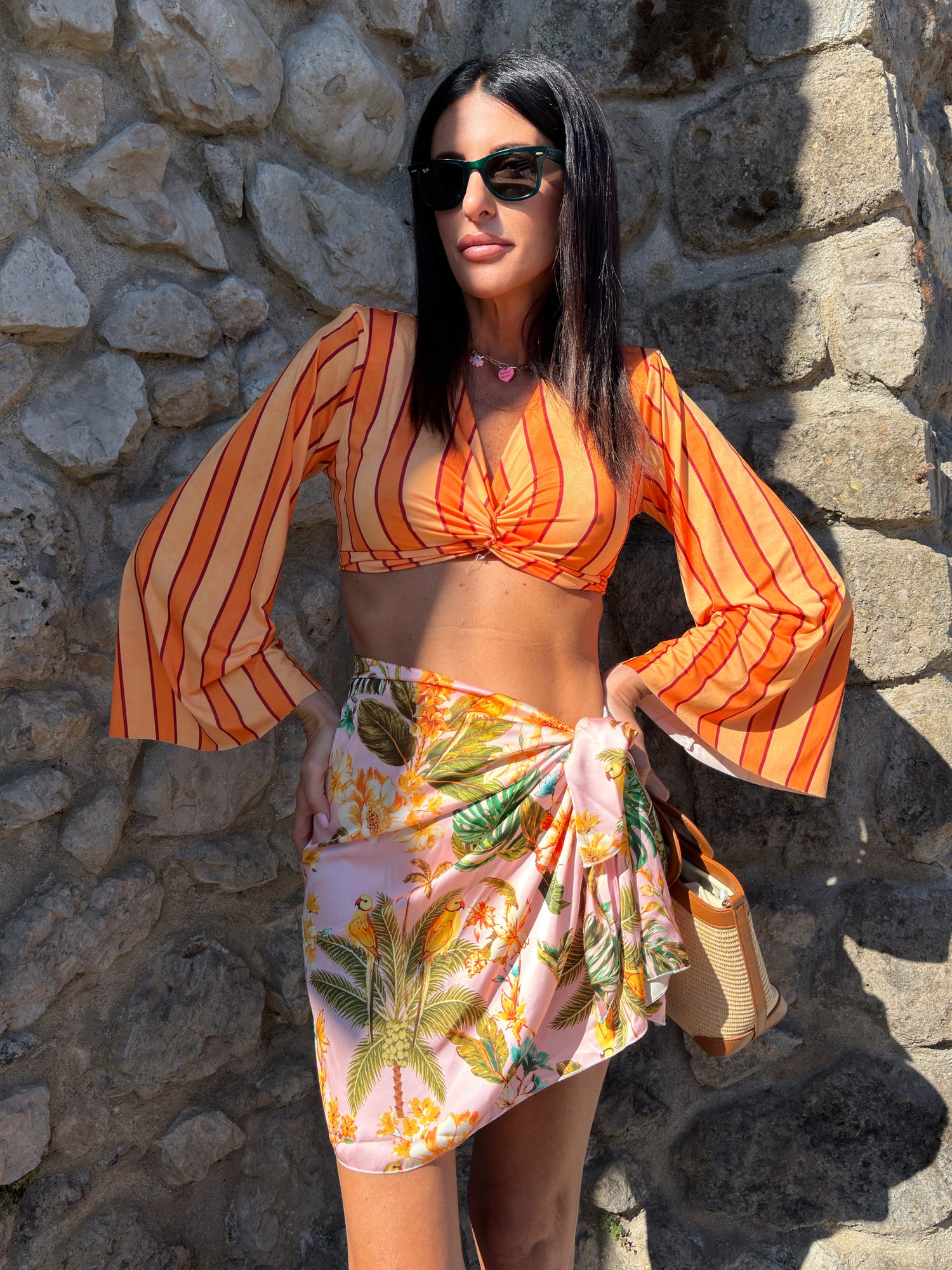 Cordset - Atlantis stripes arancio