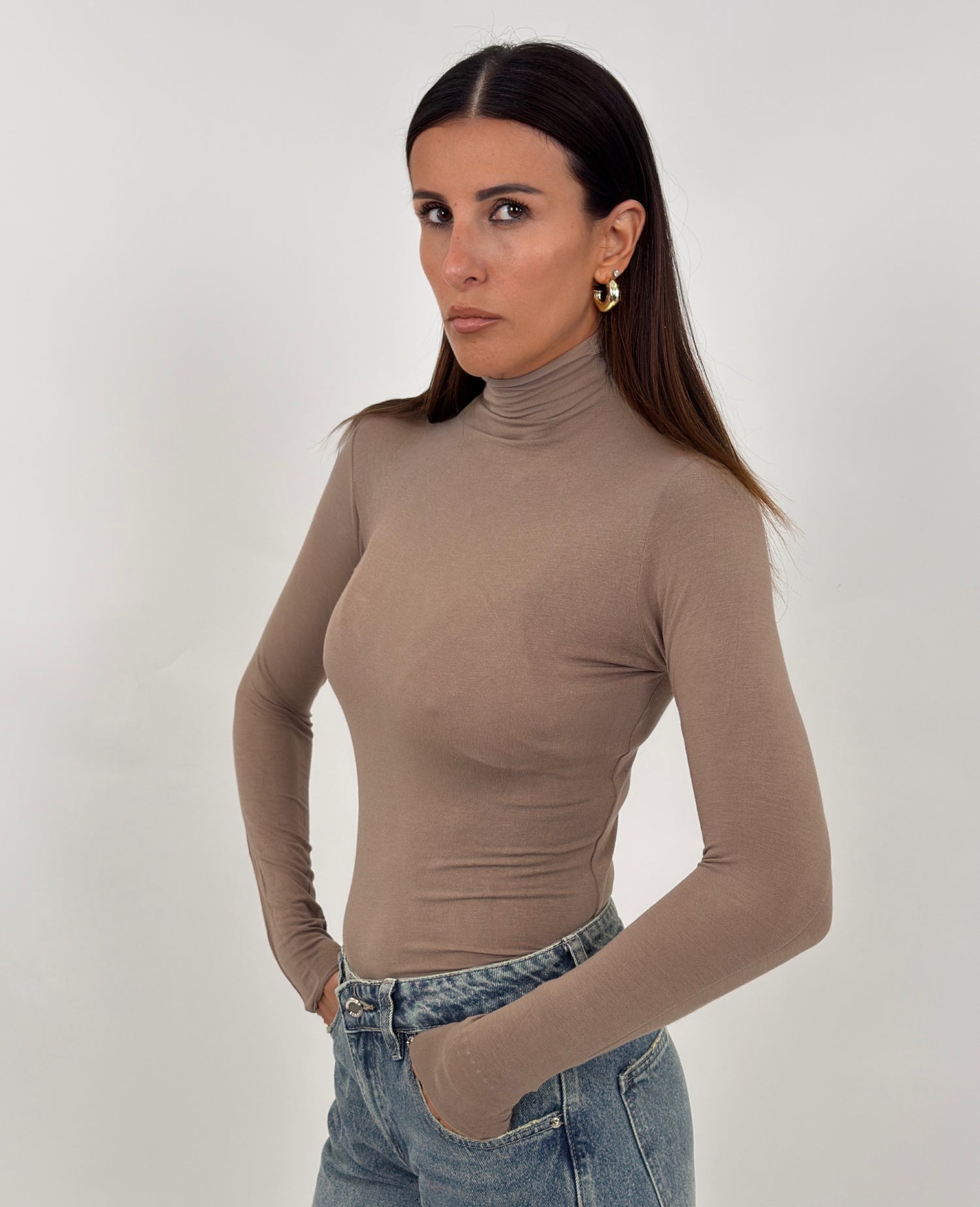 Maglia - Lucy Mezzo Collo Camel