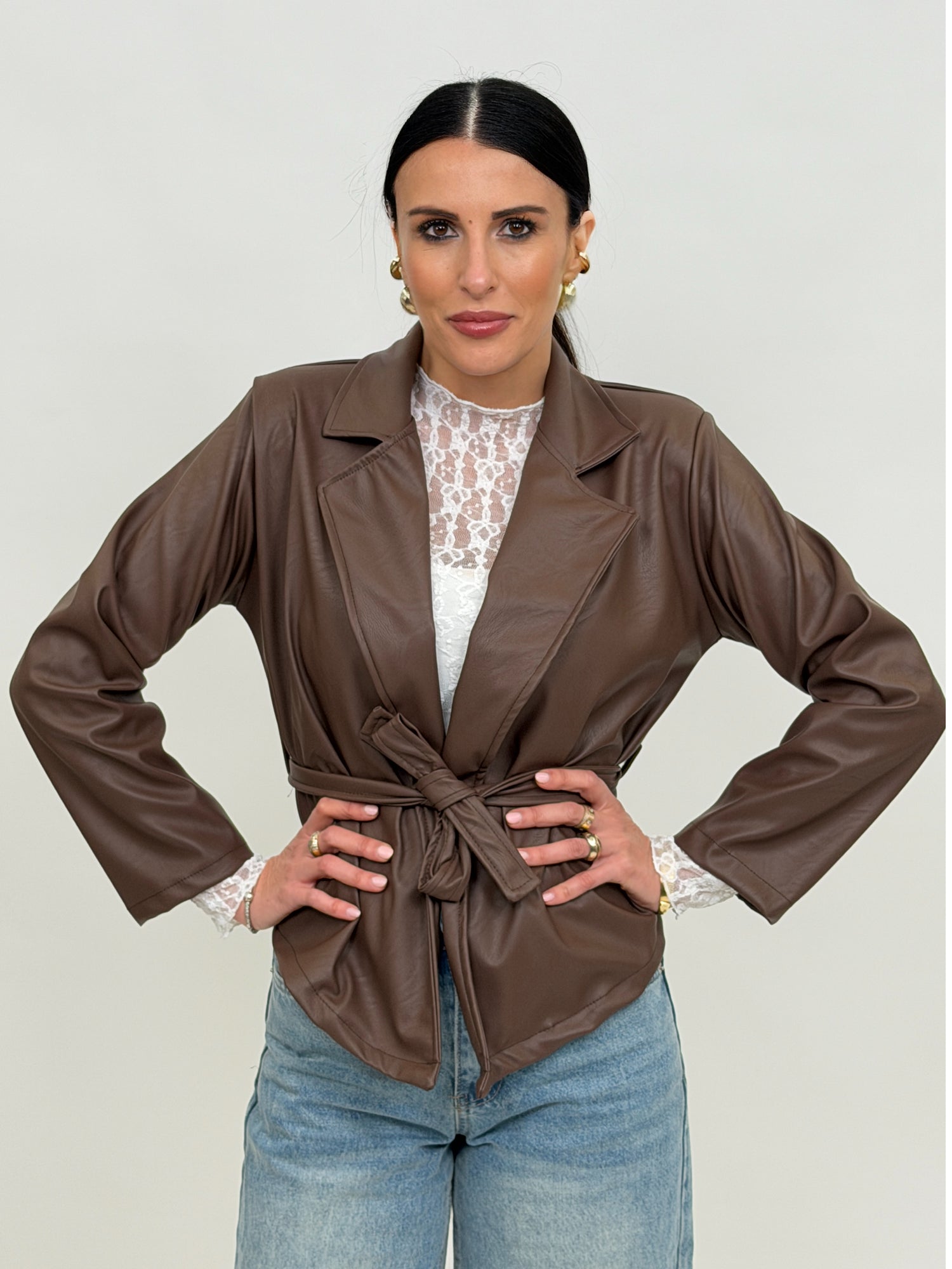 Giacca - Amelia Ecopelle Marrone