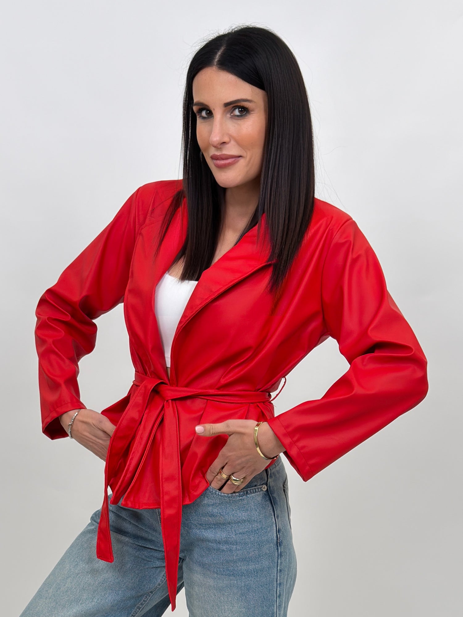 Giacca - Amelia Ecopelle Rosso