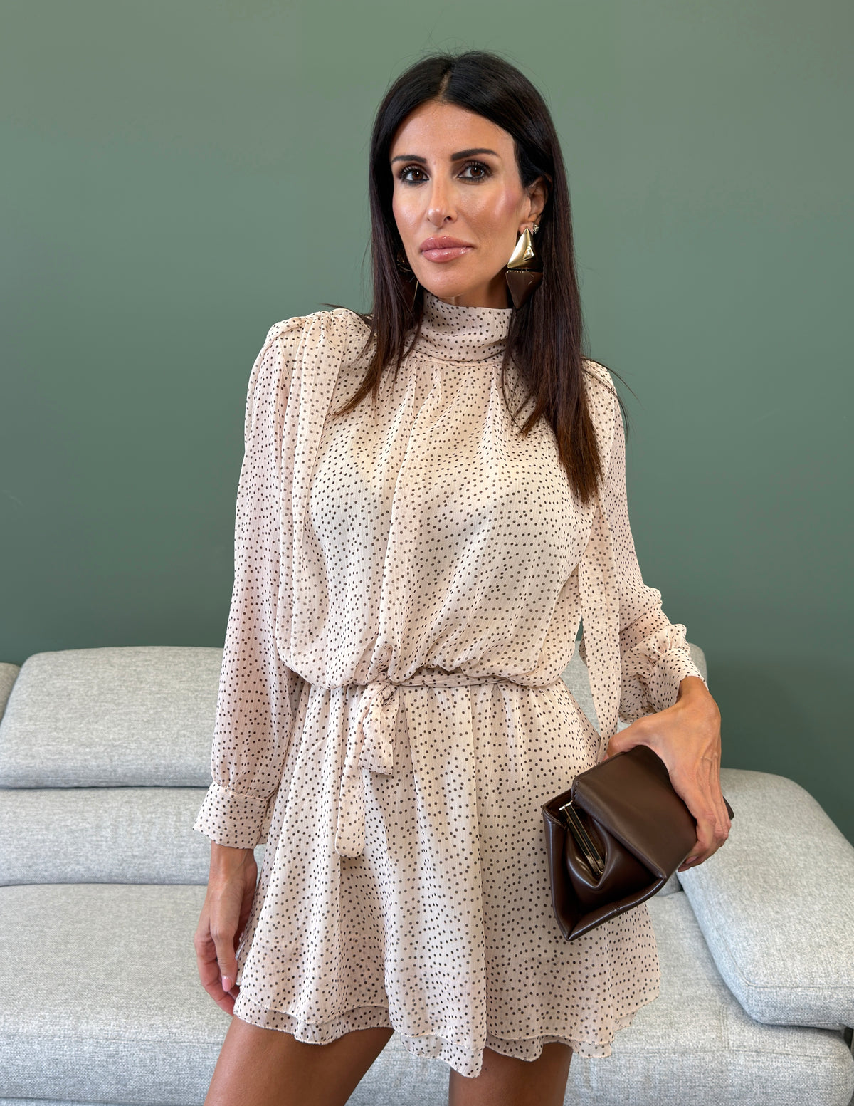 Abito - Paloma Pois Beige