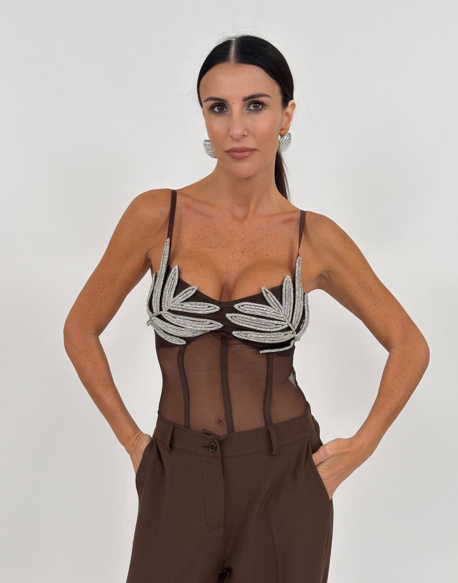 Body - Strass Marrone