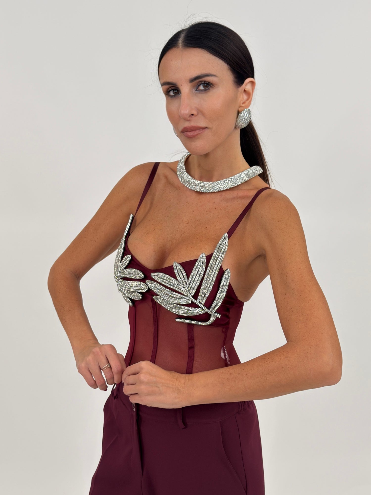 Body - Strass Bordeaux