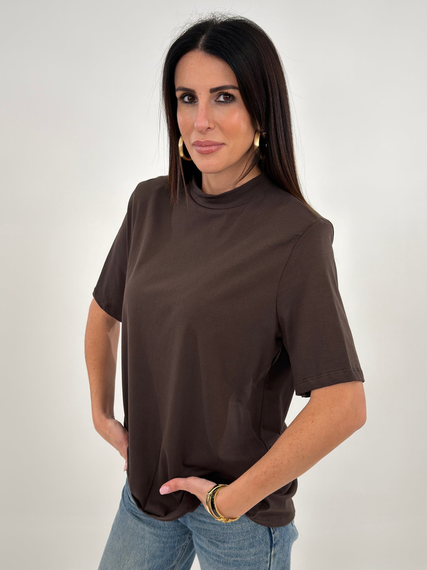 T-shirt - Over Marrone