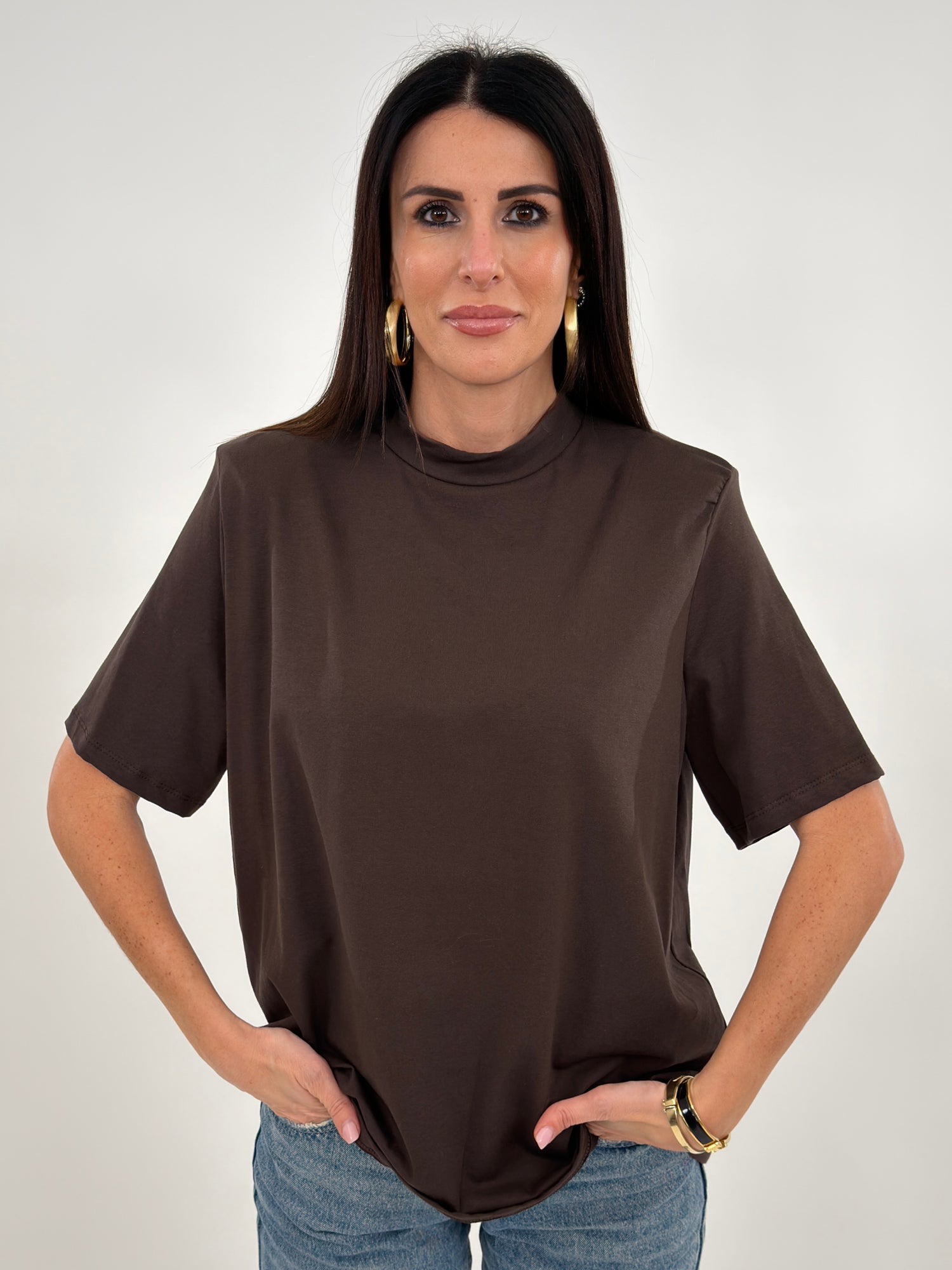T-shirt - Over Marrone