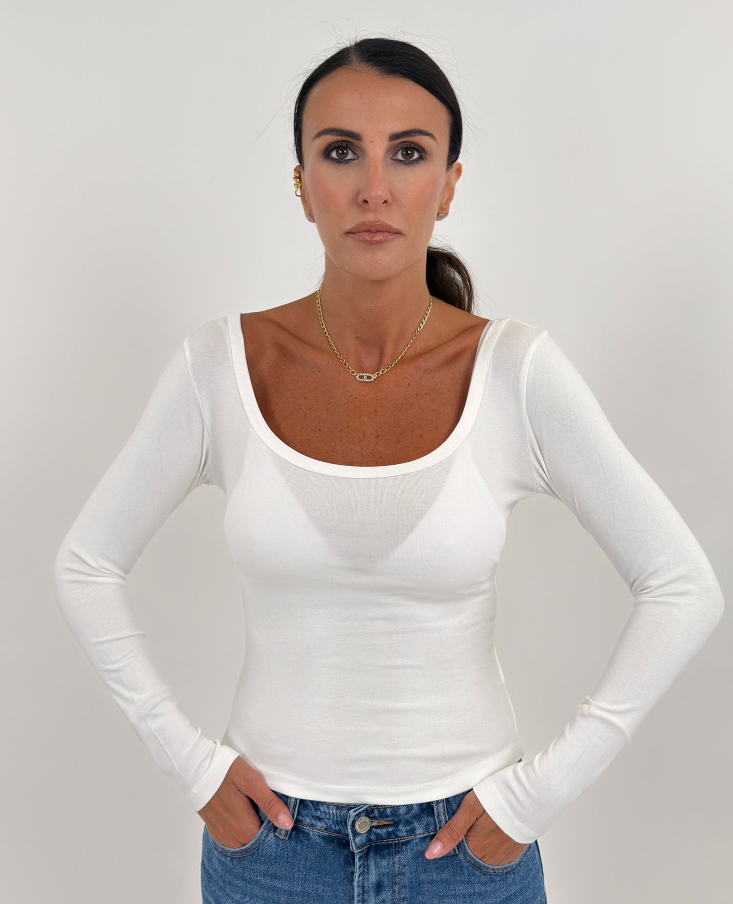 Maglia - Annie Liscia Bianco