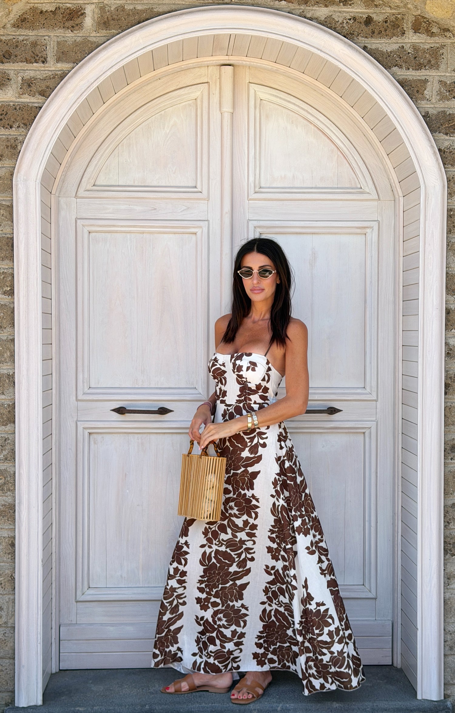 Abito - Tahiti Flowers Marrone