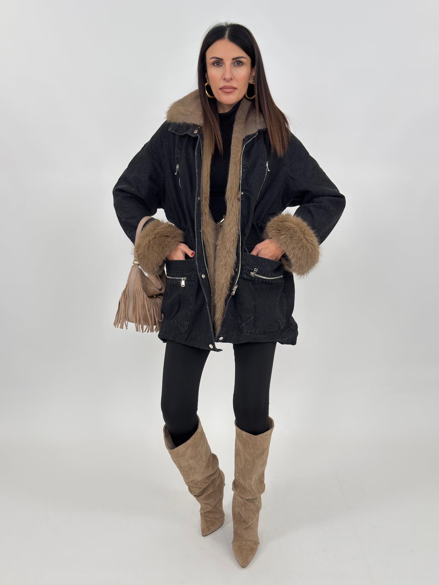 Giubbotto - Beverly Hills denim nero