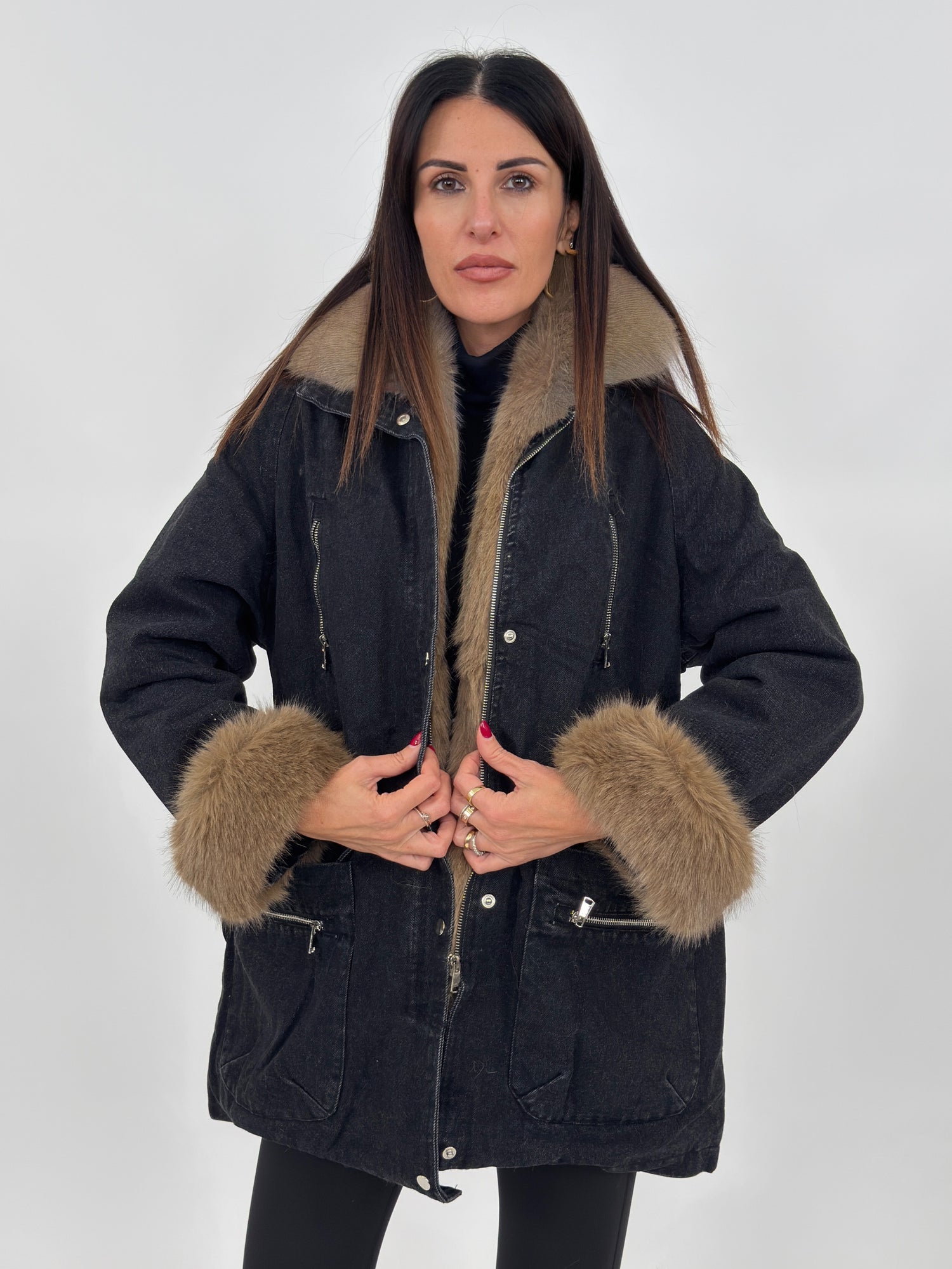 Giubbotto - Beverly Hills denim nero