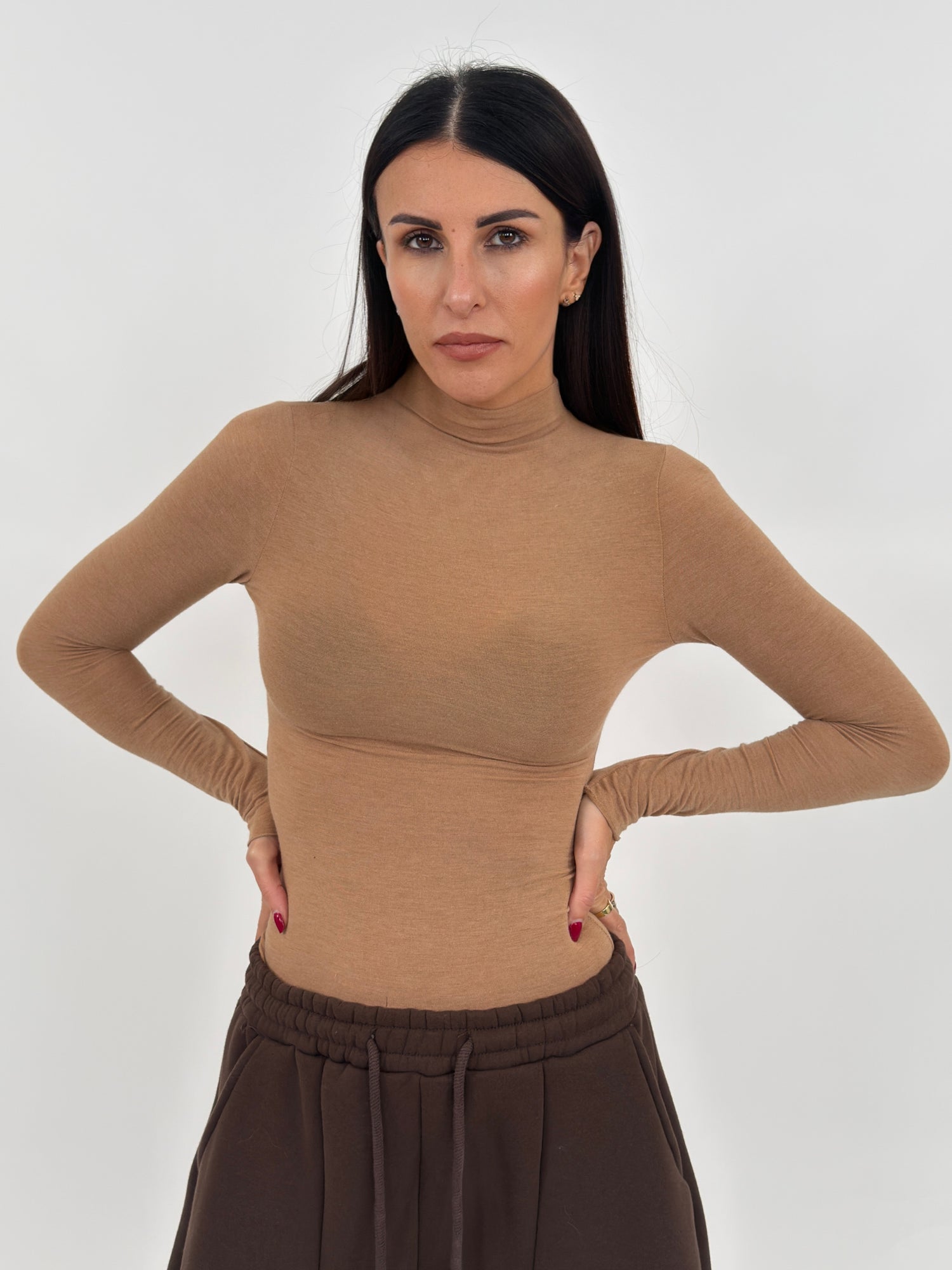Maglia - Lucy Mezzo Collo Camel