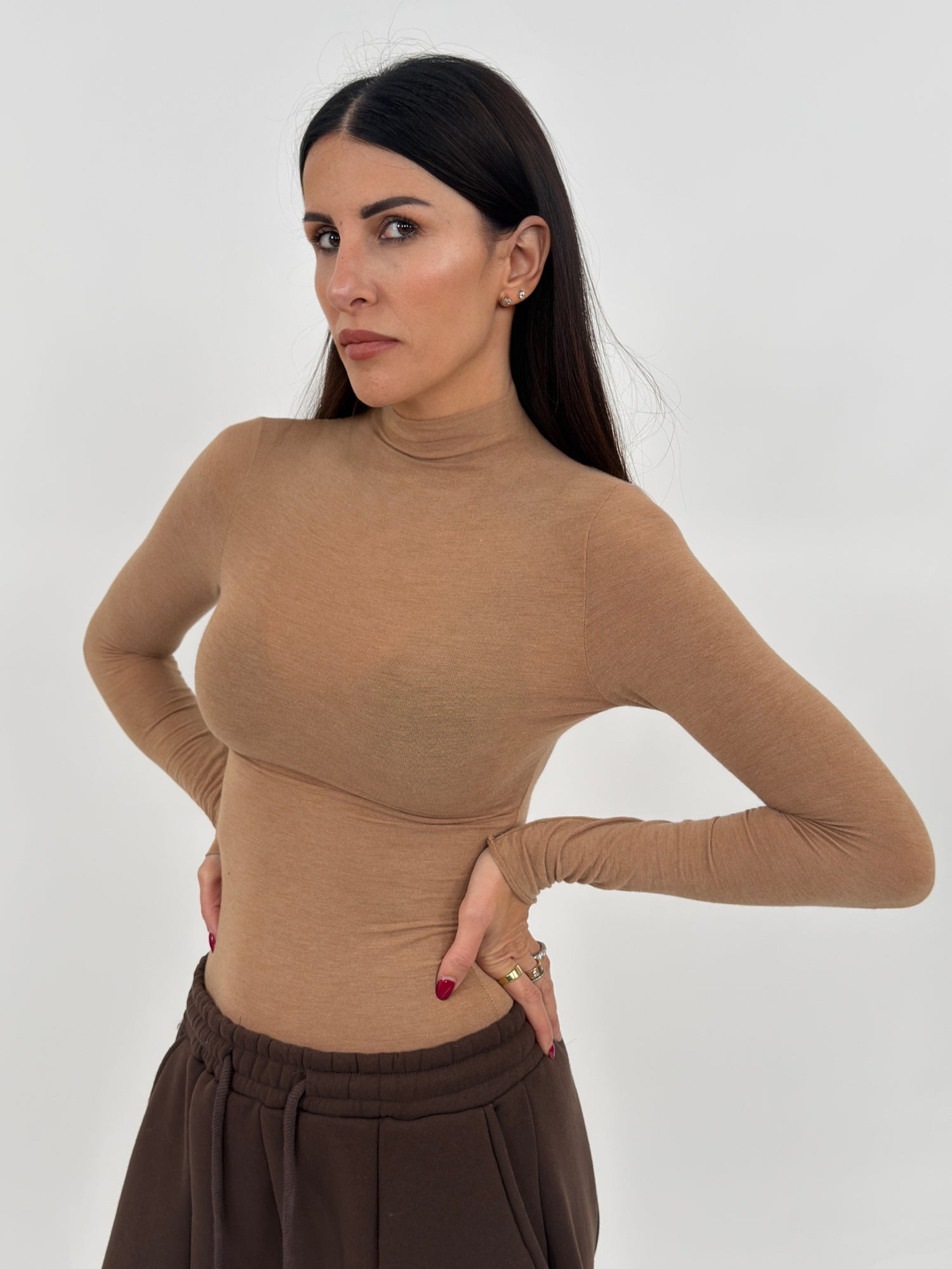 Maglia - Lucy Mezzo Collo Camel
