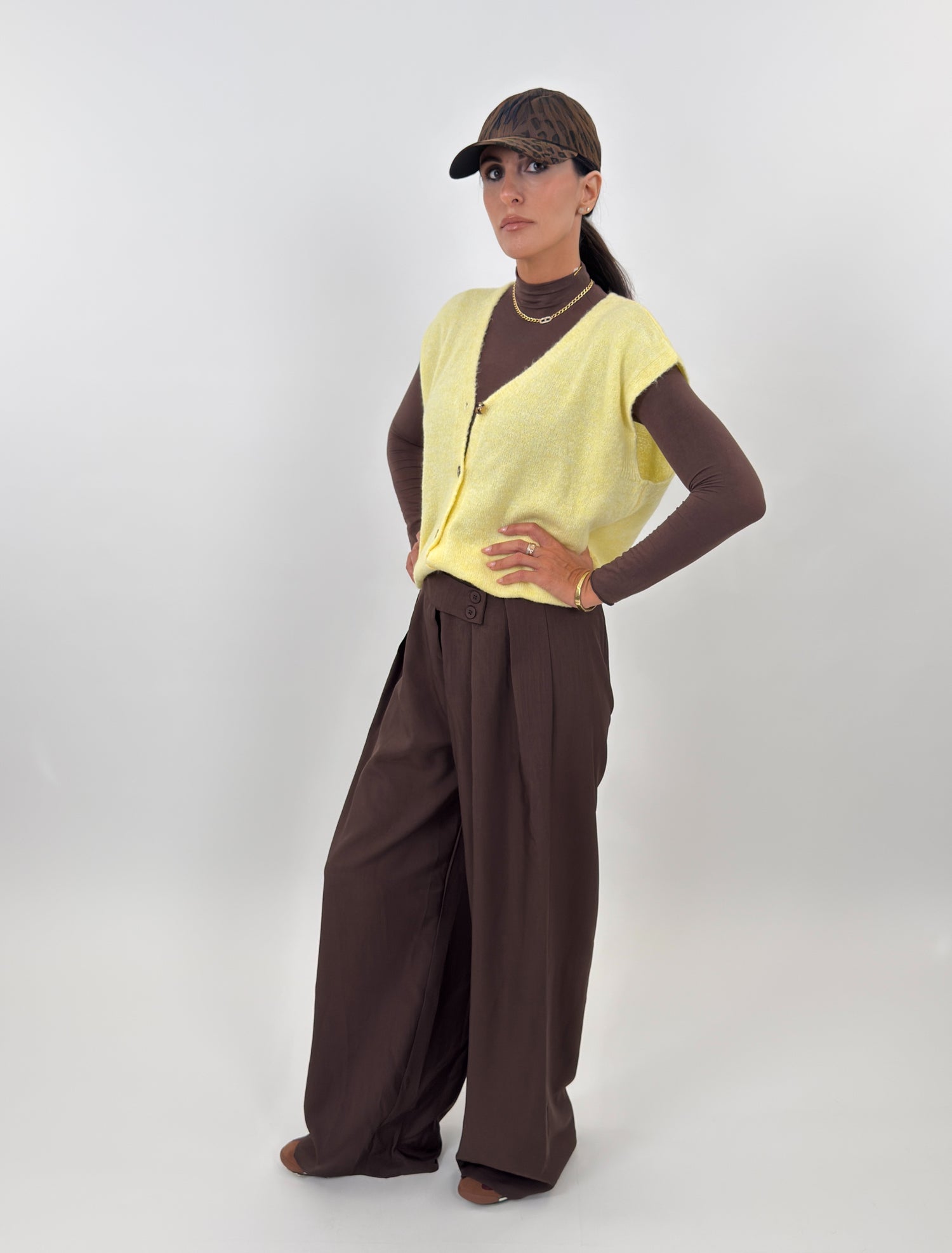 Cardigan Gilet - Amber Giallo