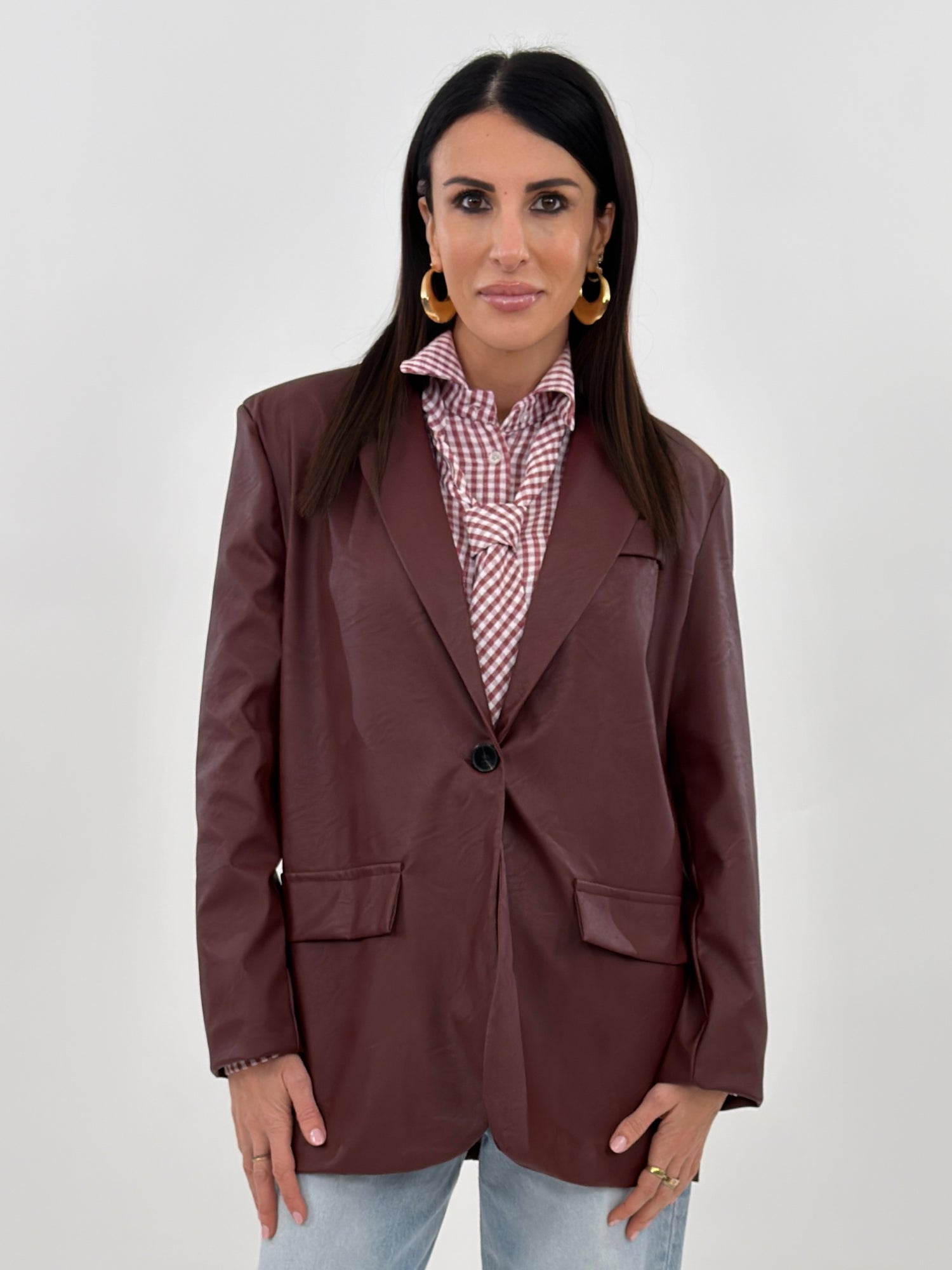 Giacca - Jaguar Ecopelle Bordeaux