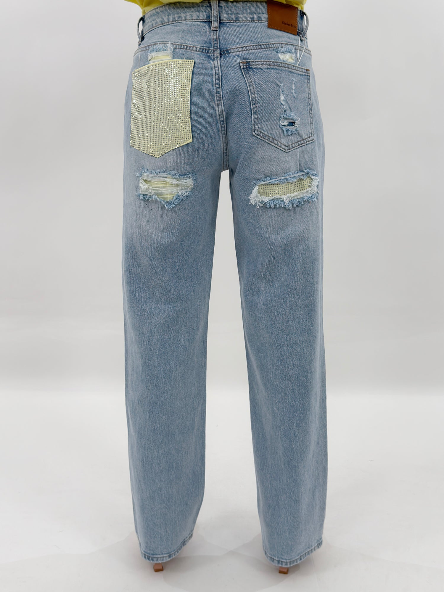 Jeans - Sparkly 3976 Lime Denim Chiaro