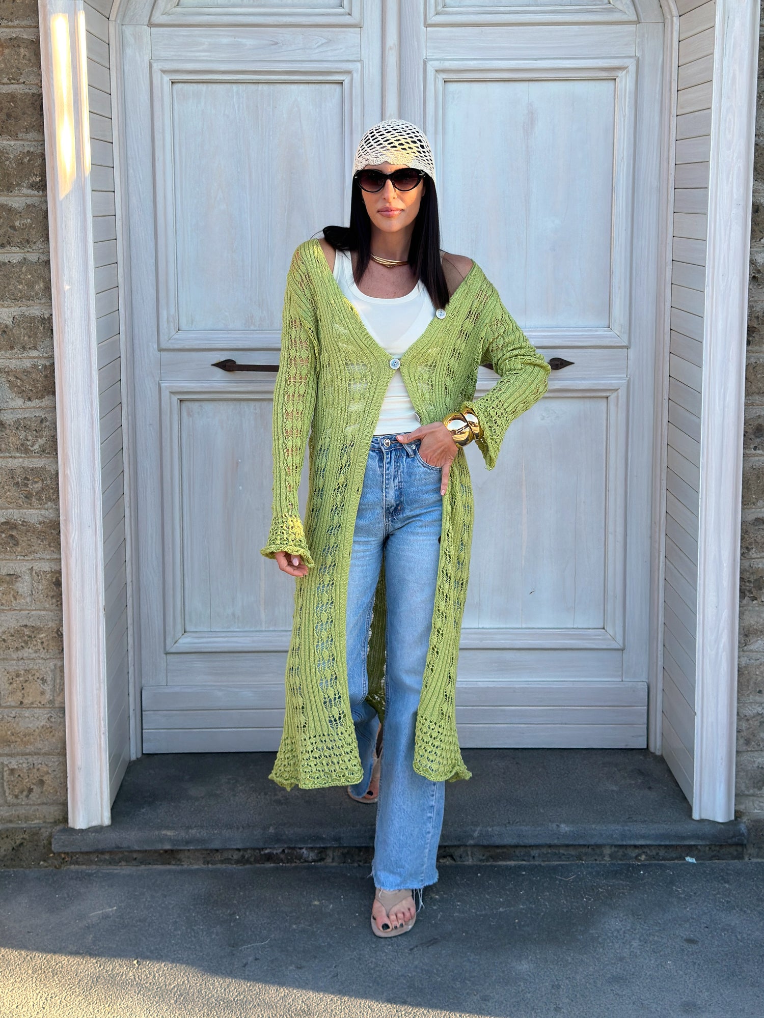 Cardigan - Havana Verde Lime