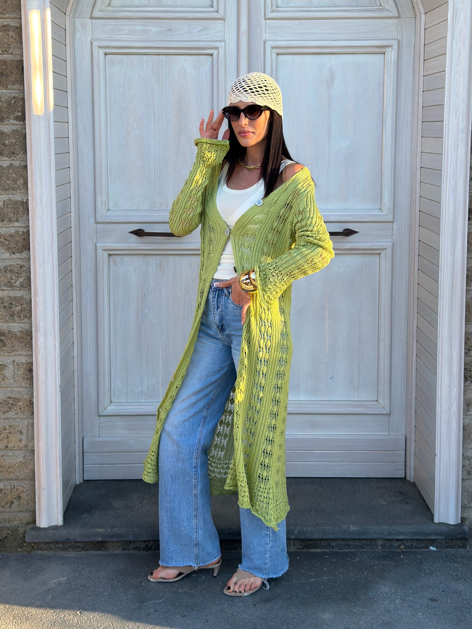 Cardigan - Havana Verde Lime