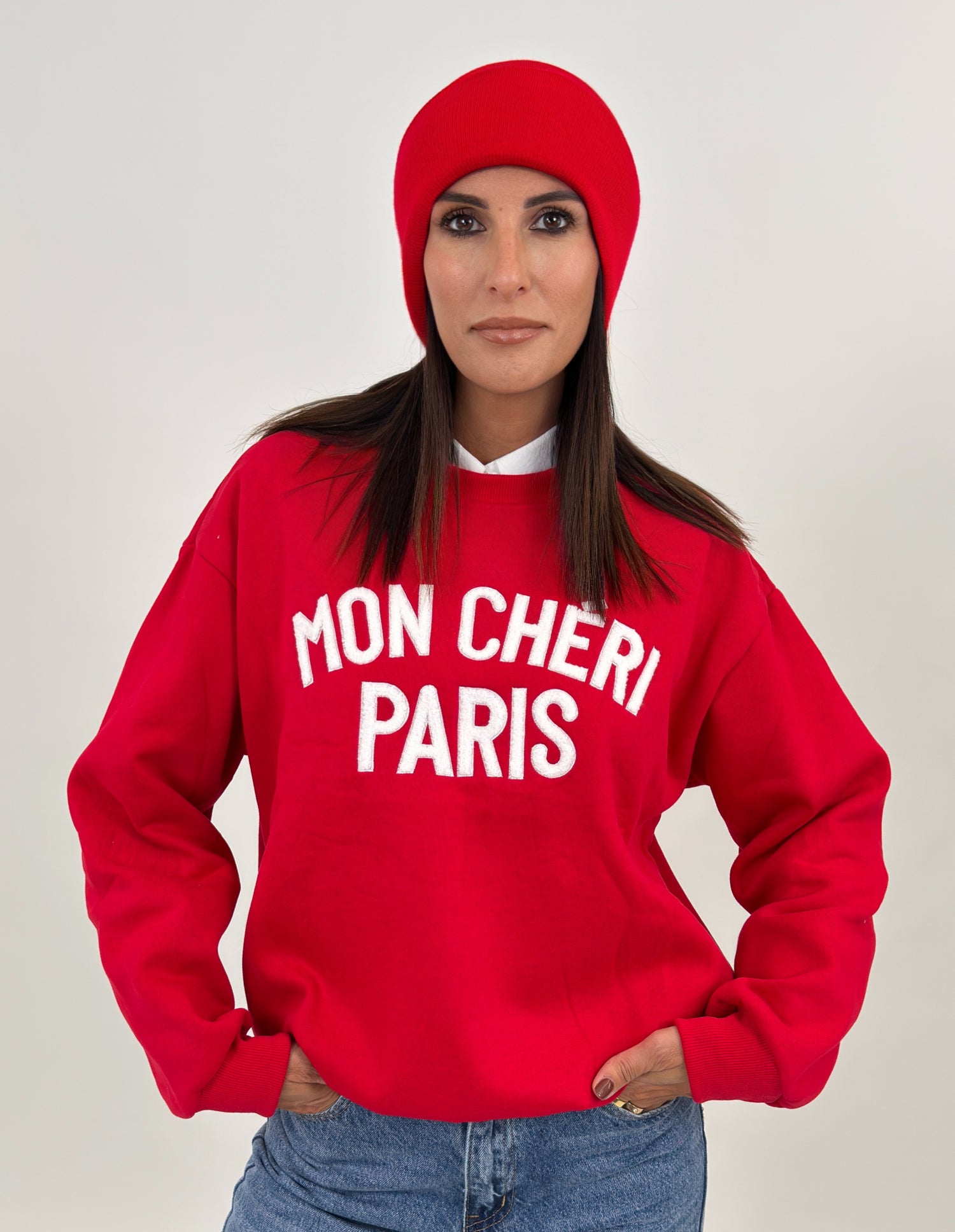 Felpa - Mon Cheri Rosso