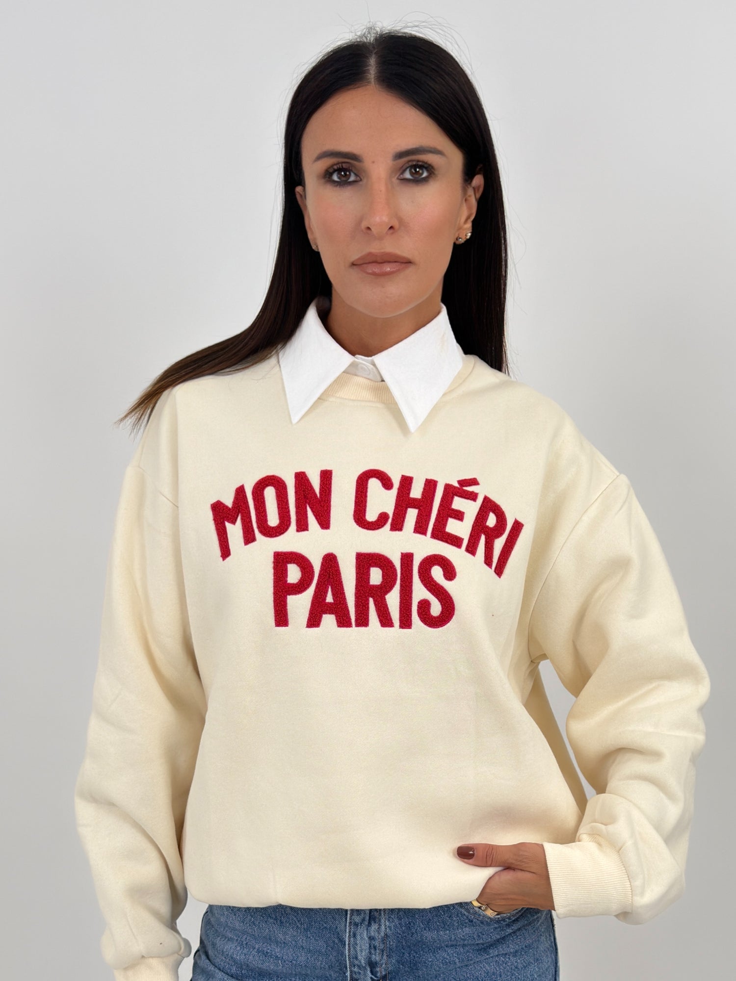 Felpa - Mon Cheri Avorio