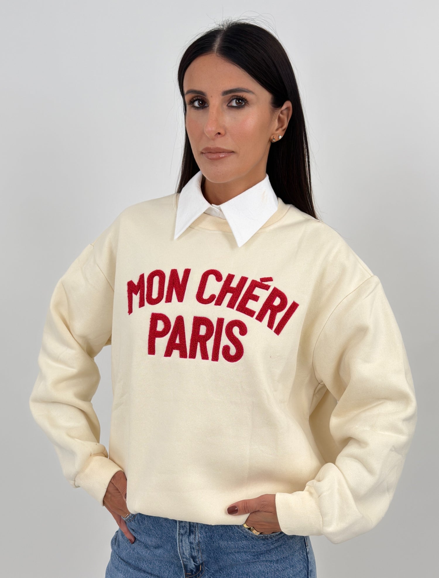Felpa - Mon Cheri Avorio