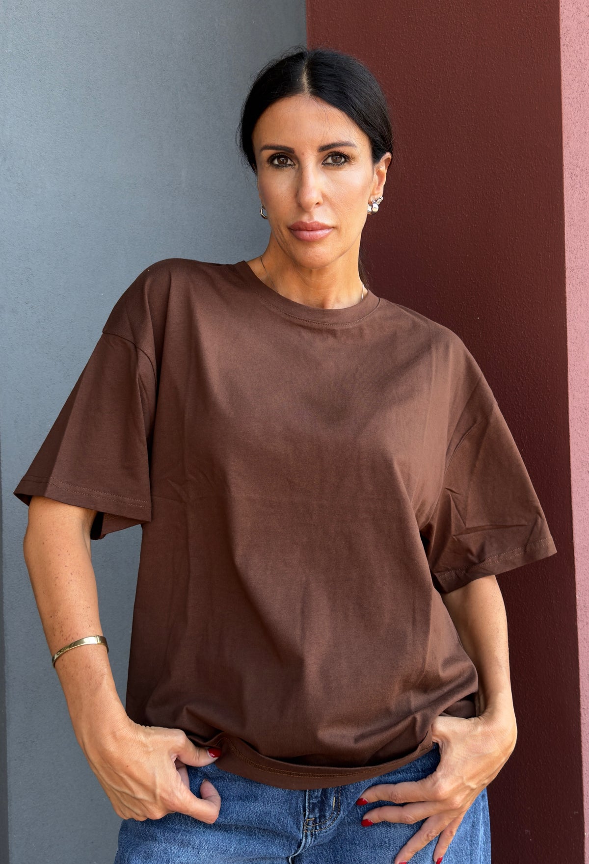 T-shirt - Greta Marrone