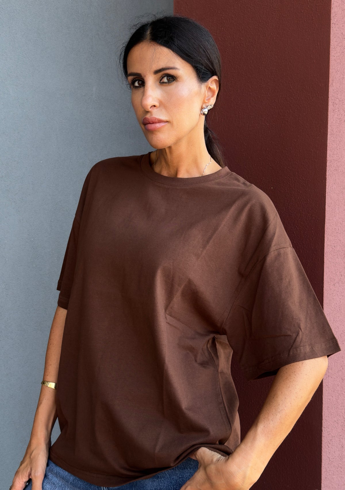 T-shirt - Greta Marrone