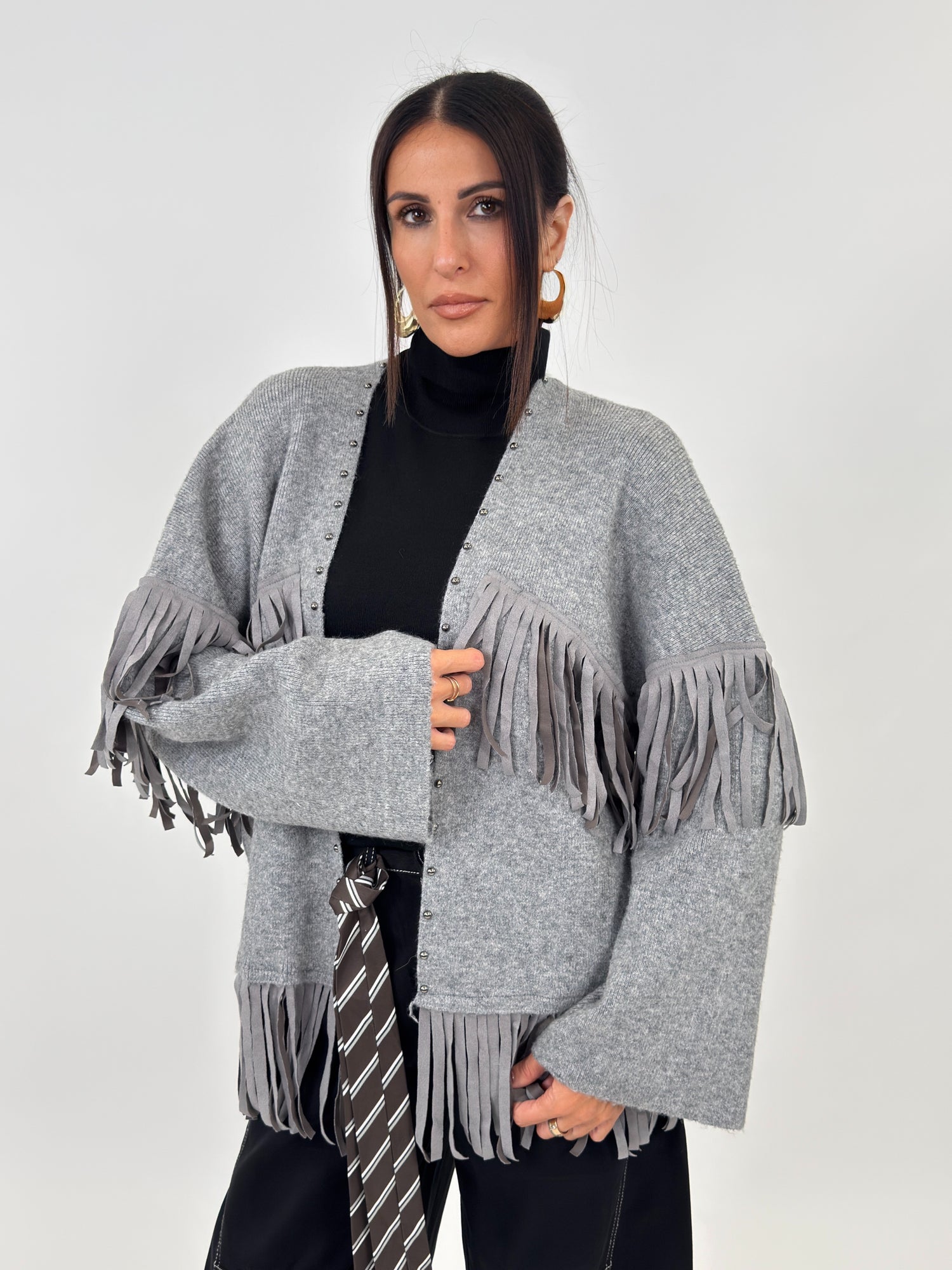 Cardigan - Corinne Grigio Newyorkese