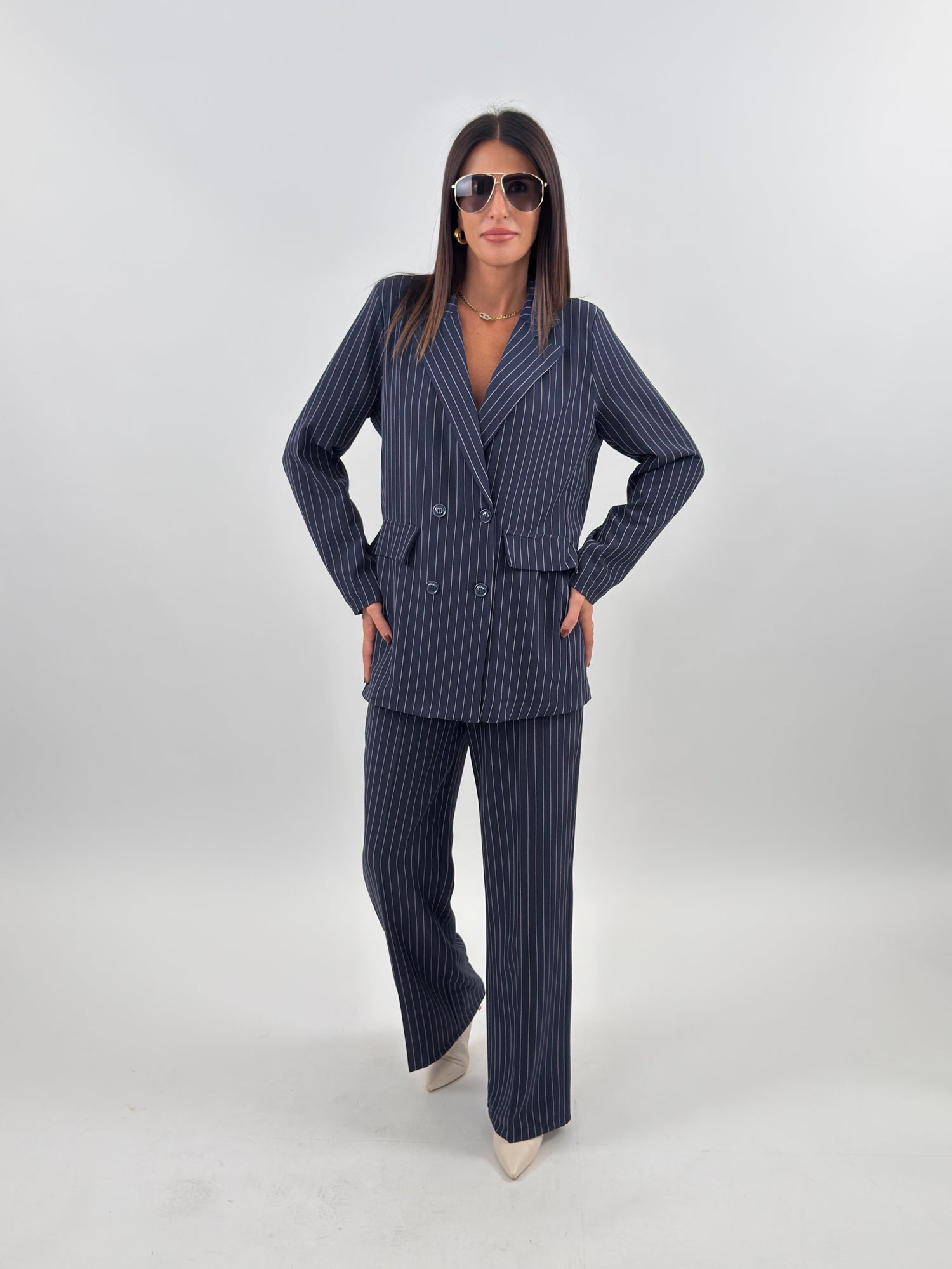 Tailleur - Fernanda Gessato Blu