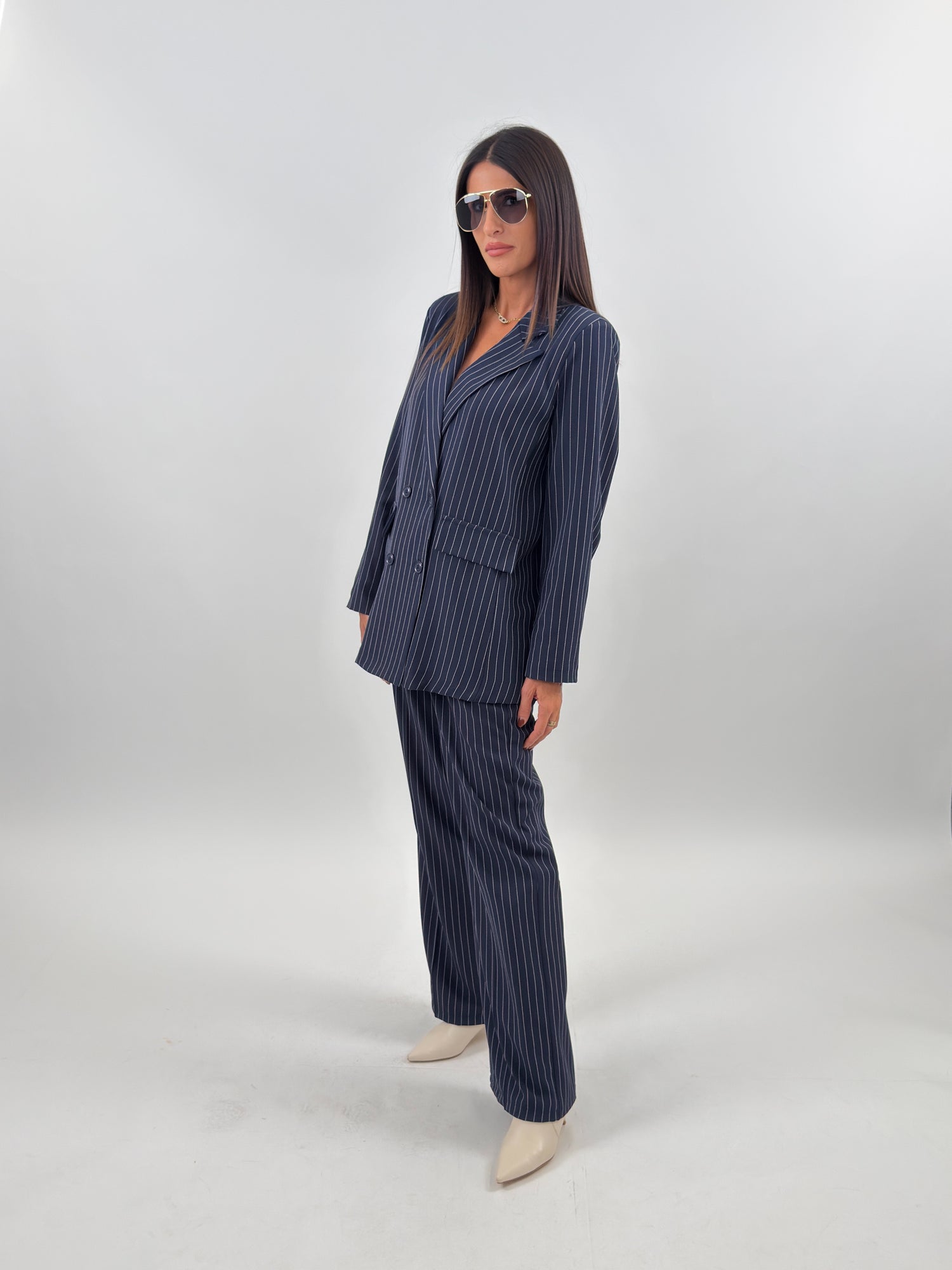 Tailleur - Fernanda Gessato Blu