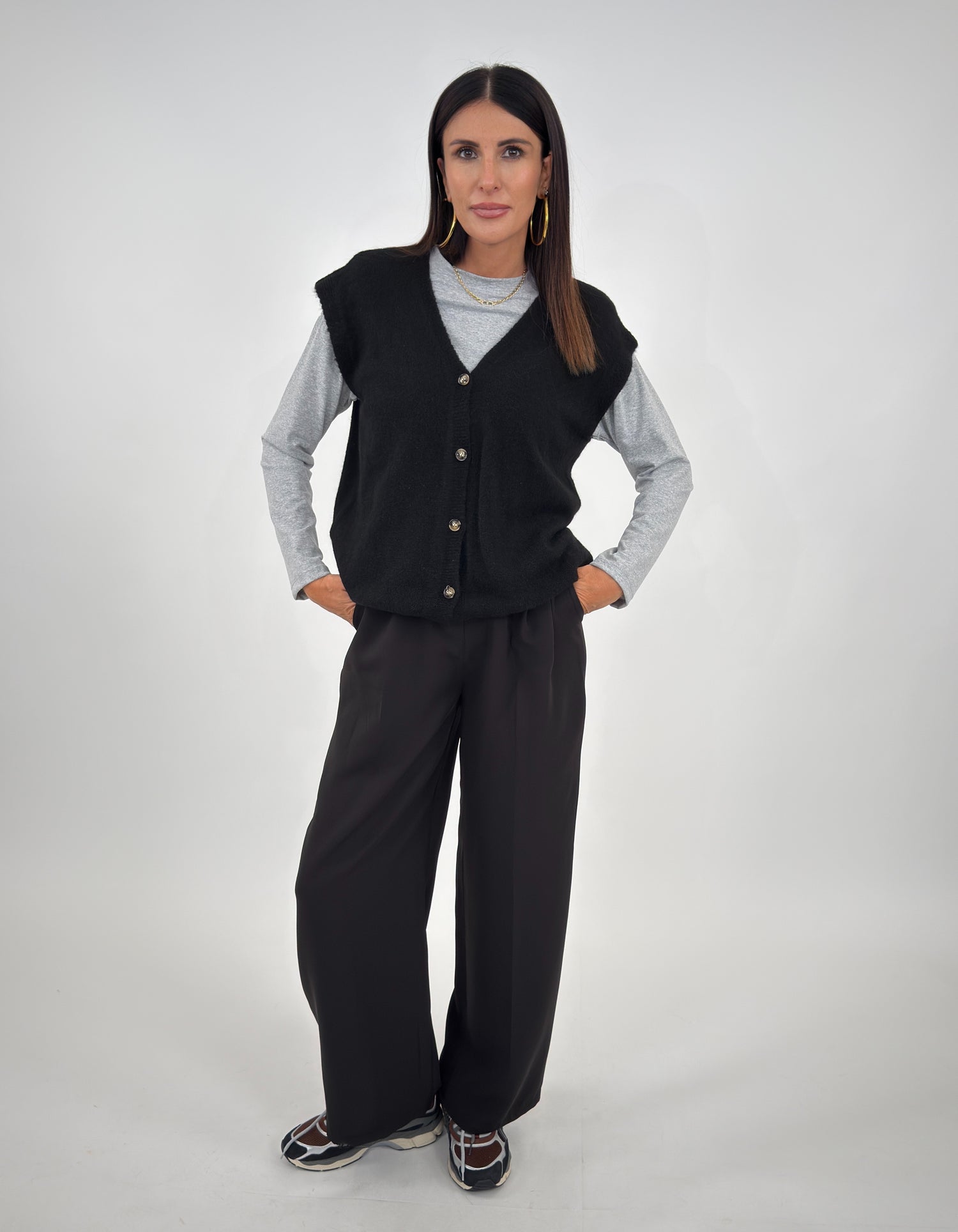 Cardigan Gilet - Amber Nero