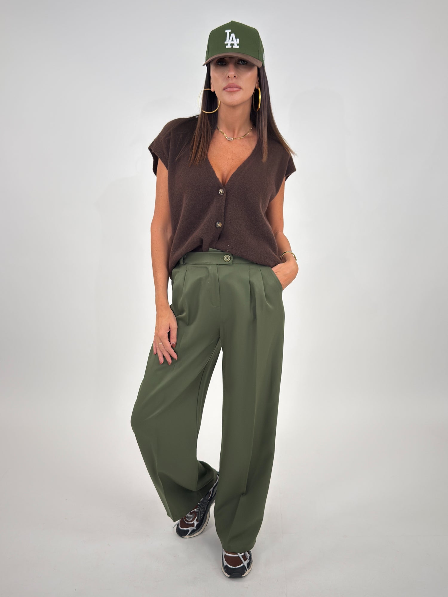 Cardigan Gilet - Amber Marrone