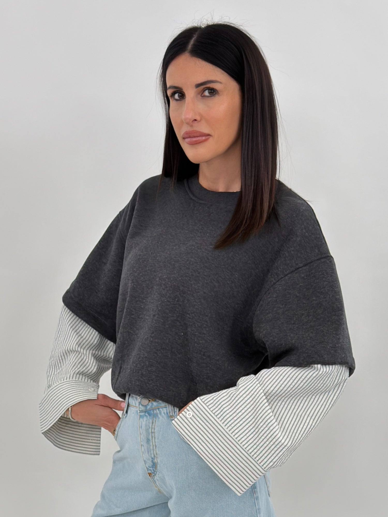 Felpa - Leyla Grigio Antracite