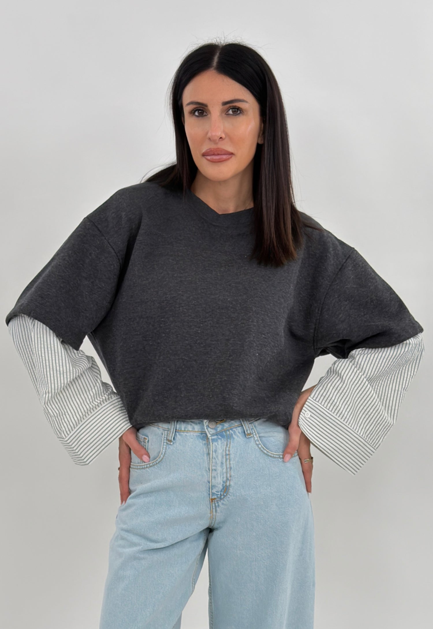 Felpa - Leyla Grigio Antracite