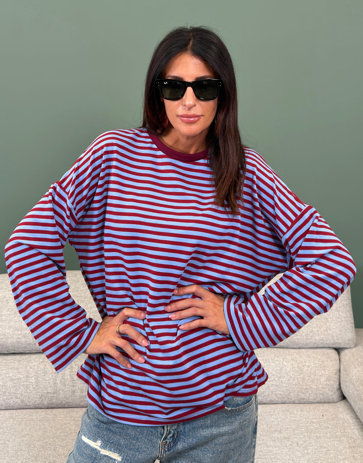 Maglia - Stripes Bordeaux
