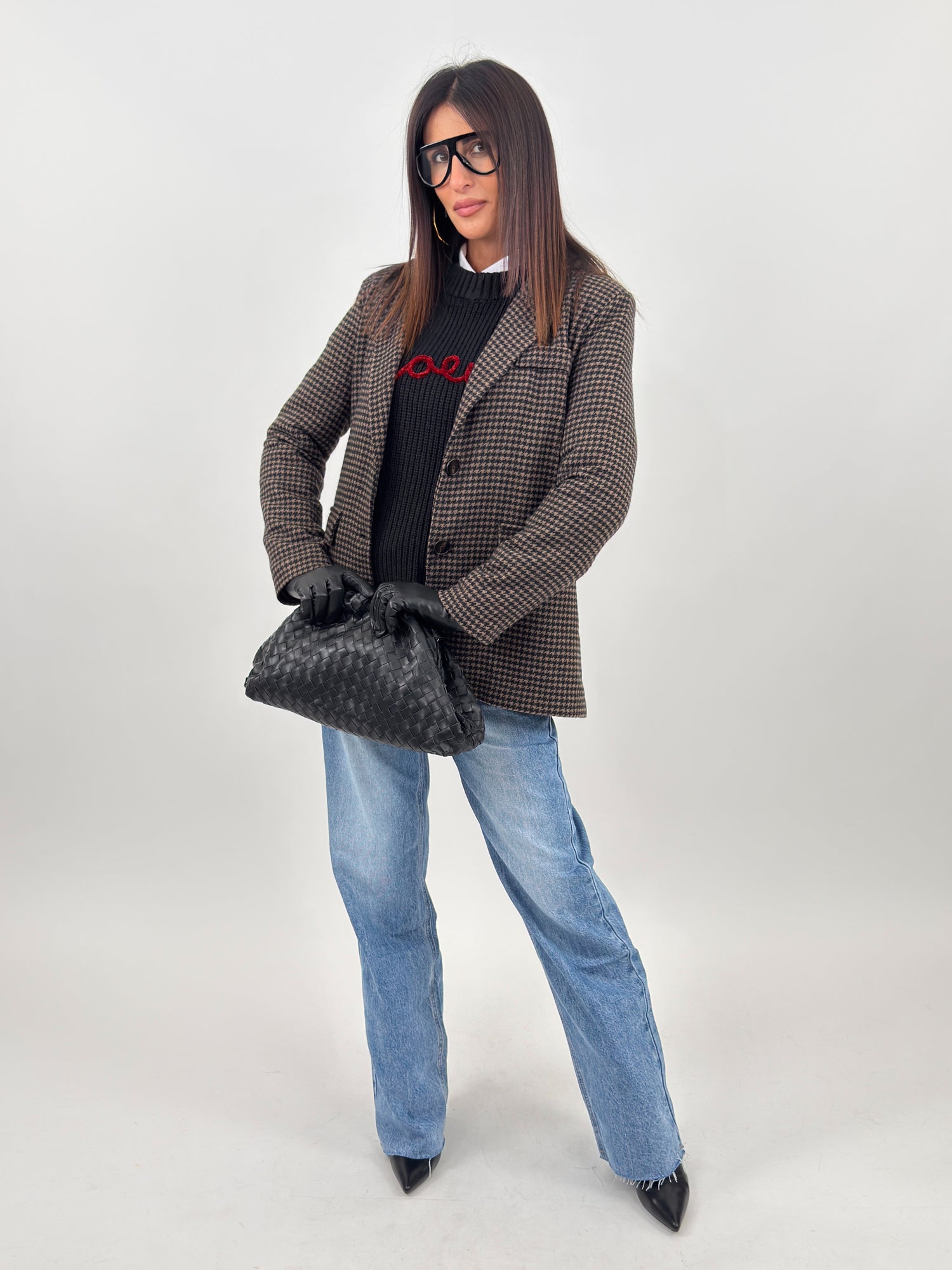 Giacca - York Piede De Poule Marrone