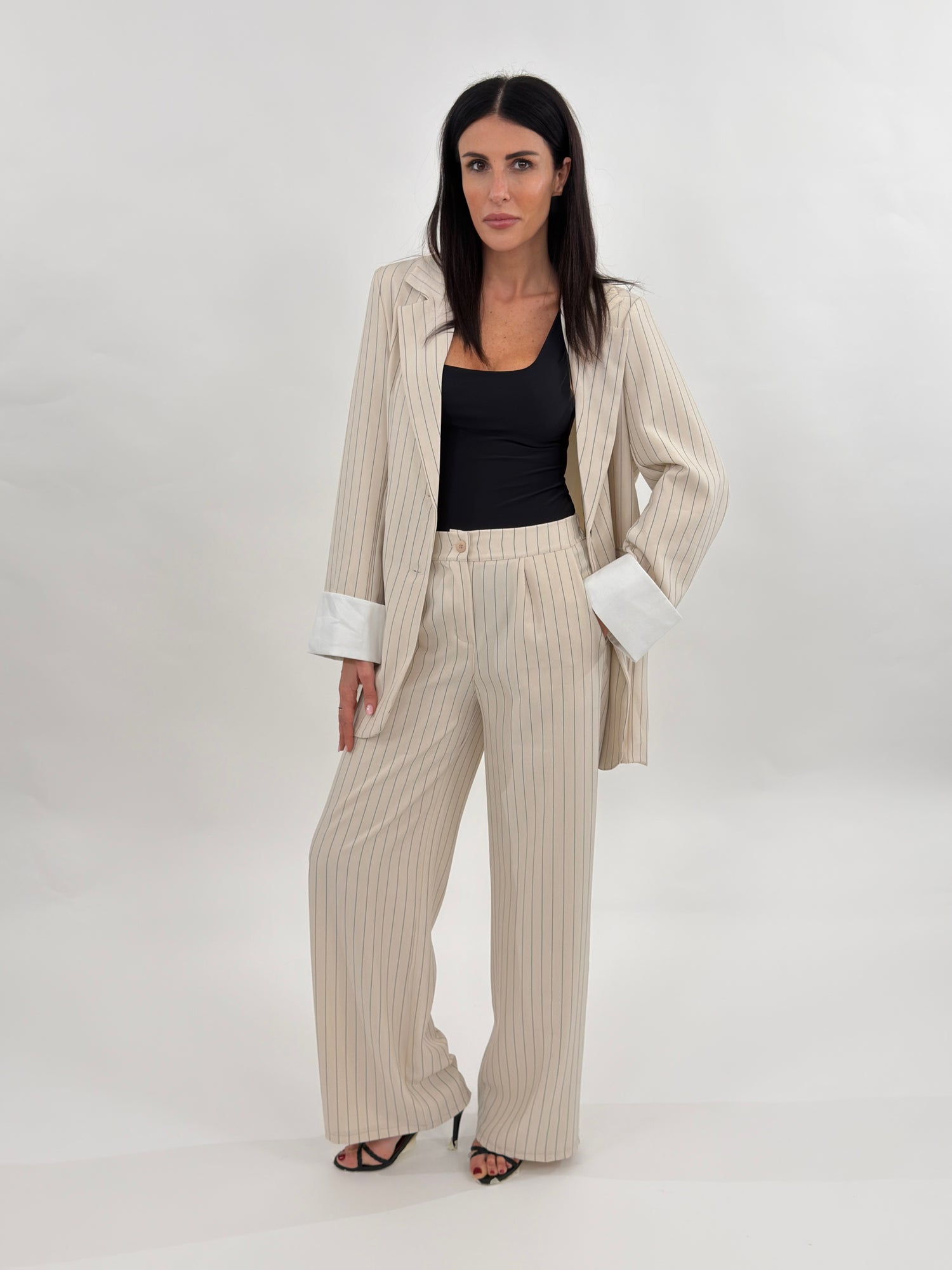 Tailleur - Easy Gessato Beige