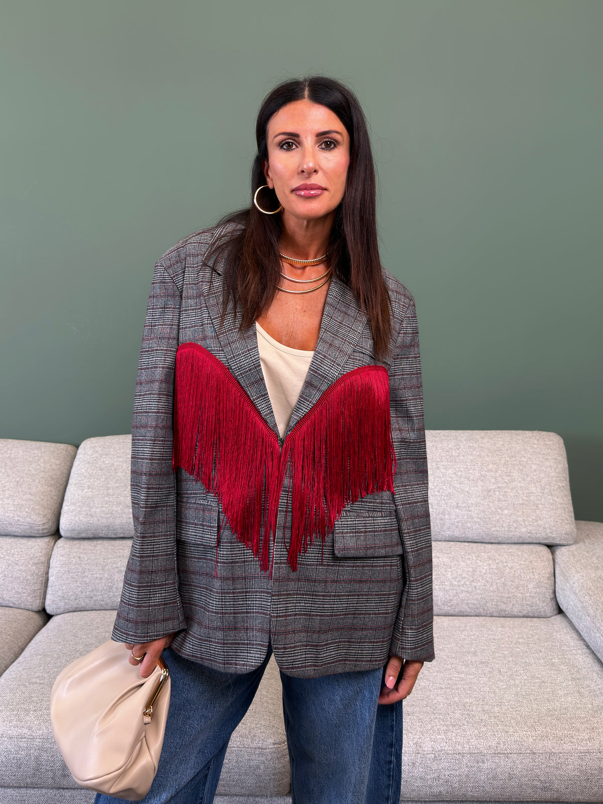 Giacca - Marilyn Tweed Bordeaux By Lumina
