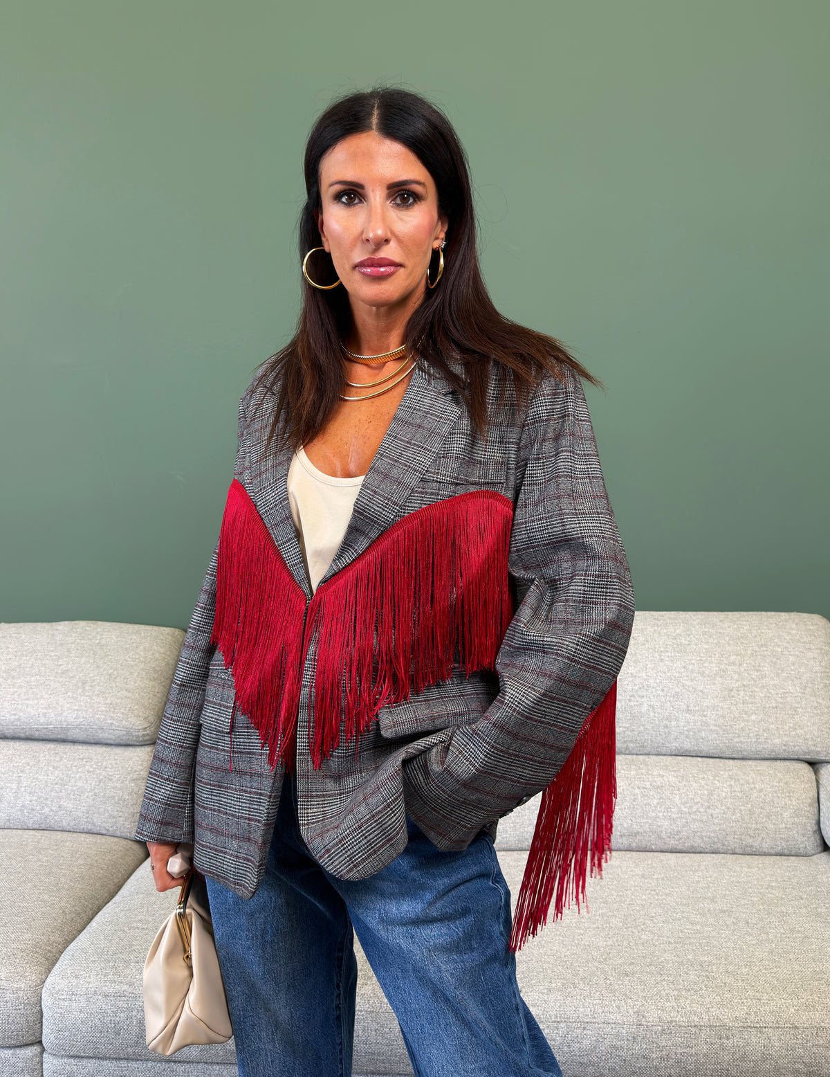 Giacca - Marilyn Tweed Bordeaux By Lumina
