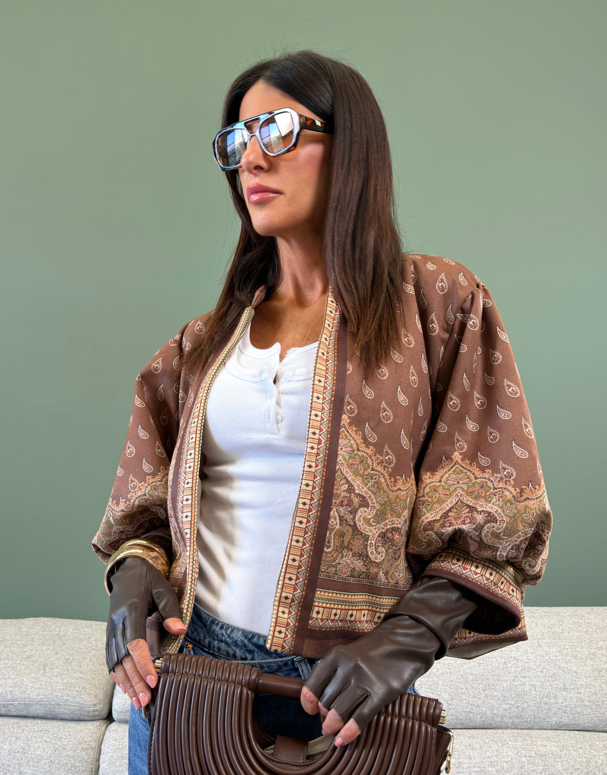 Guanto - Mitena Marrone