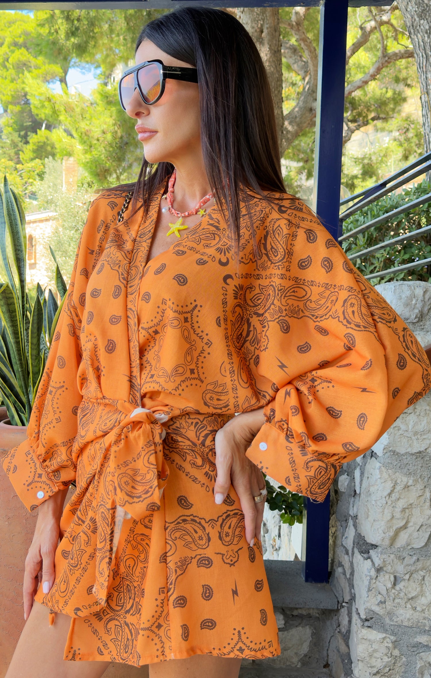 Abito - Portofino Bandana Print Arancio
