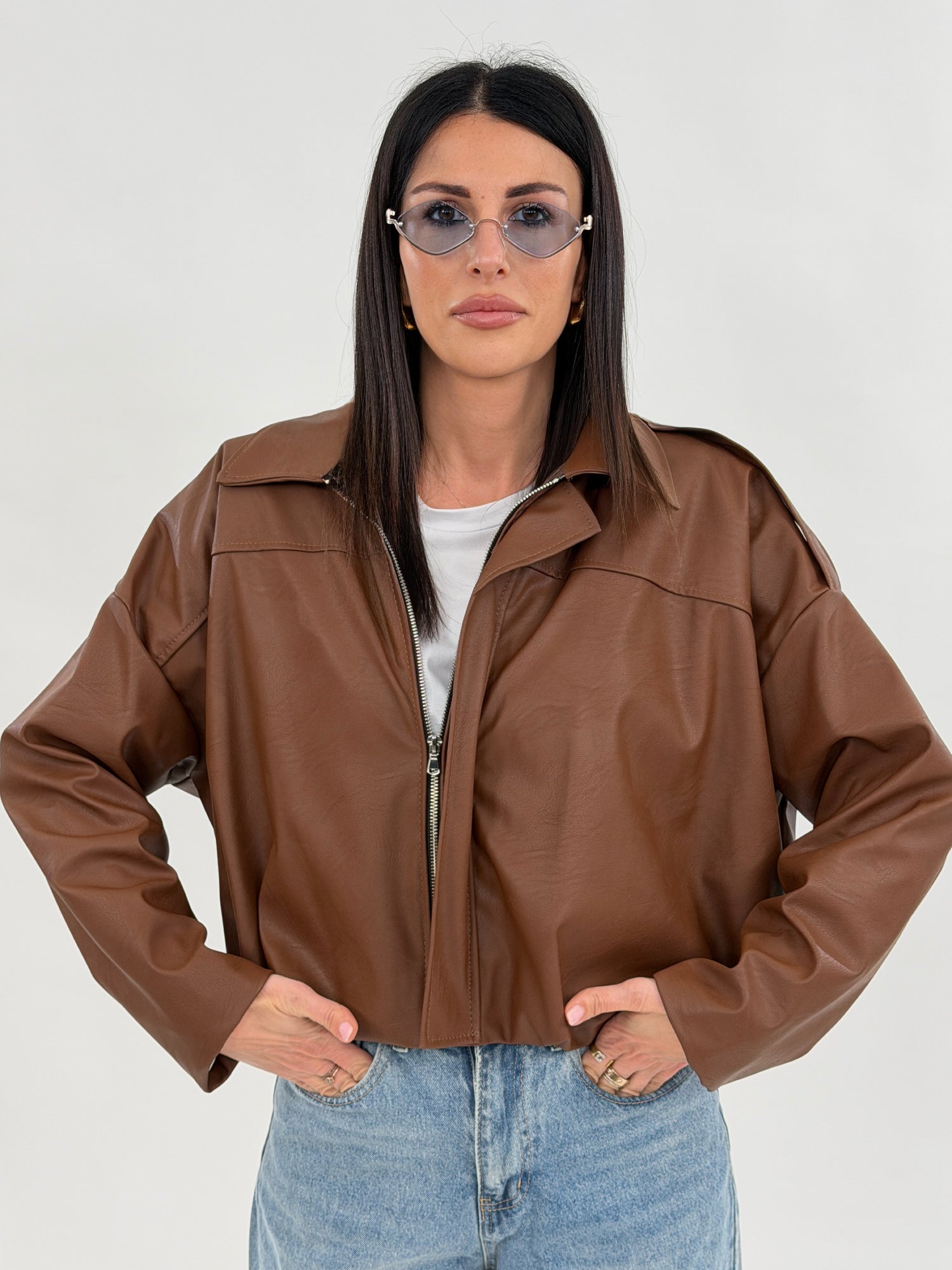 Giubbotto - Jackie Ecopelle Marrone