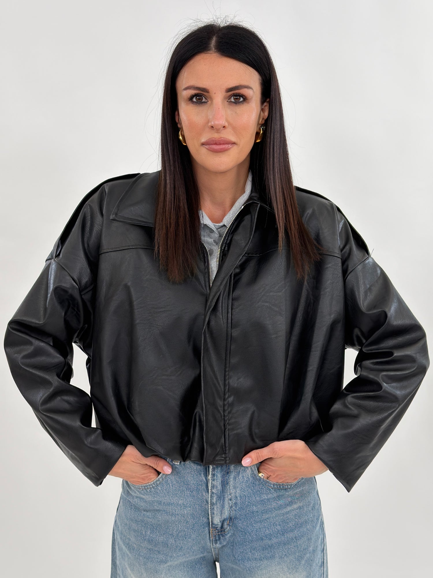 Giubbotto - Jackie Ecopelle Nero