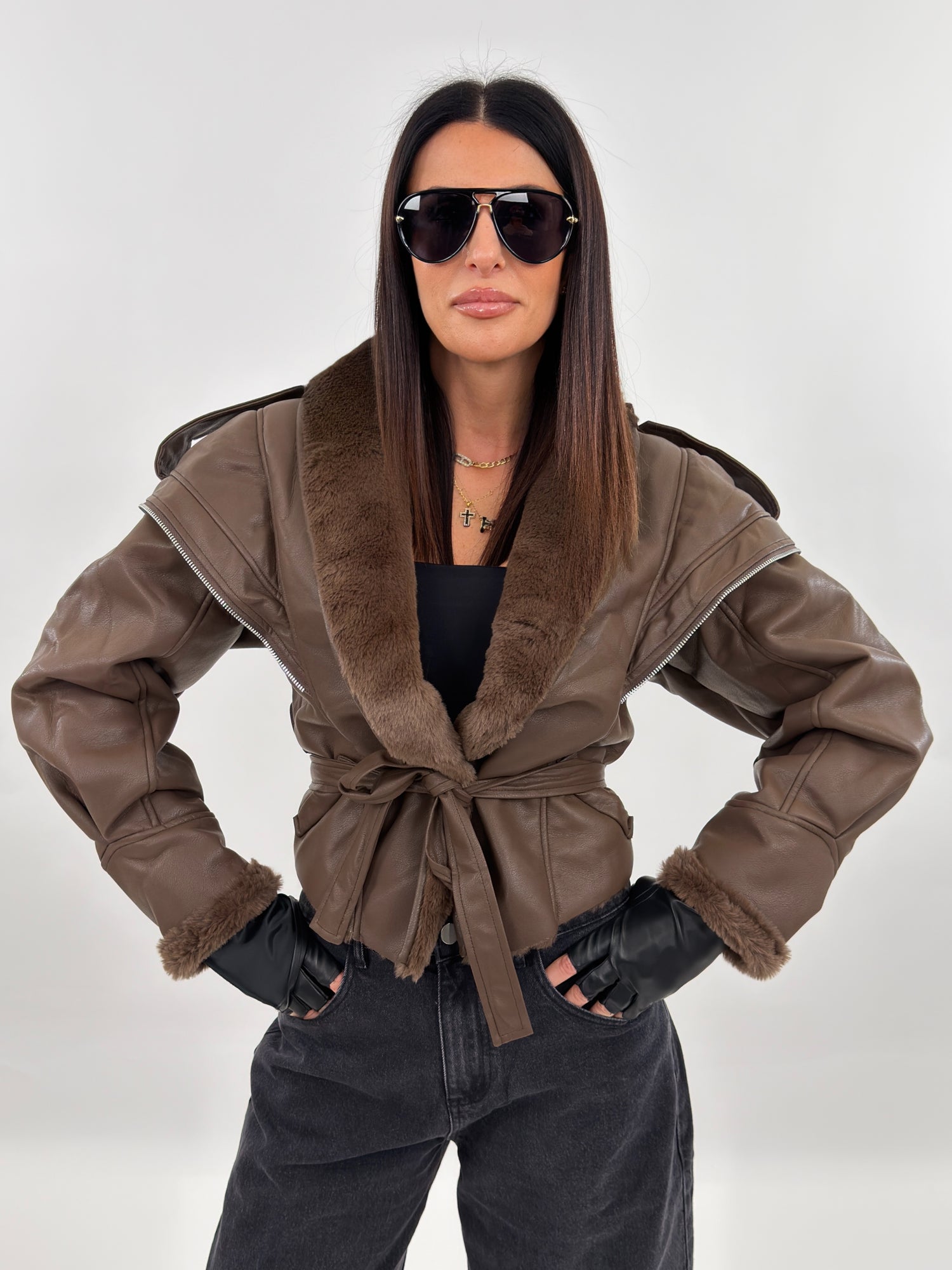 Giubbotto - District Marrone