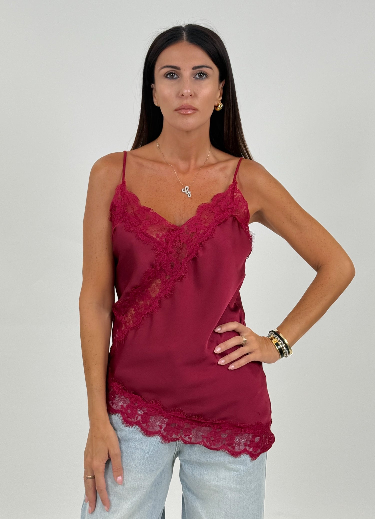 Top - Sophia Corto Bordeaux