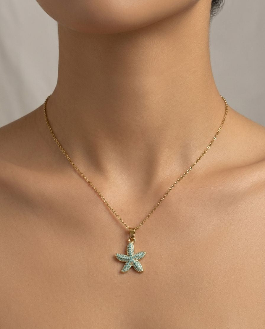 Collana - Star Acquamarina