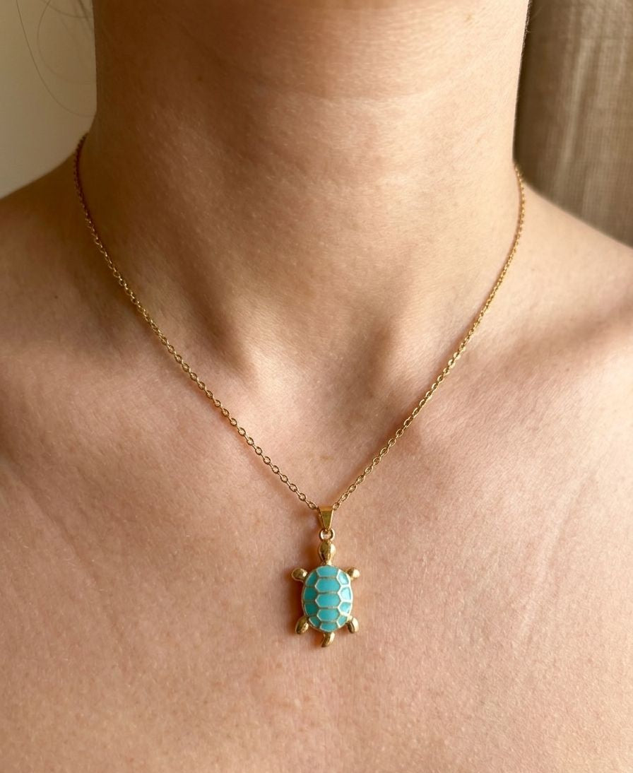 Collana - Turtle Acquamarina