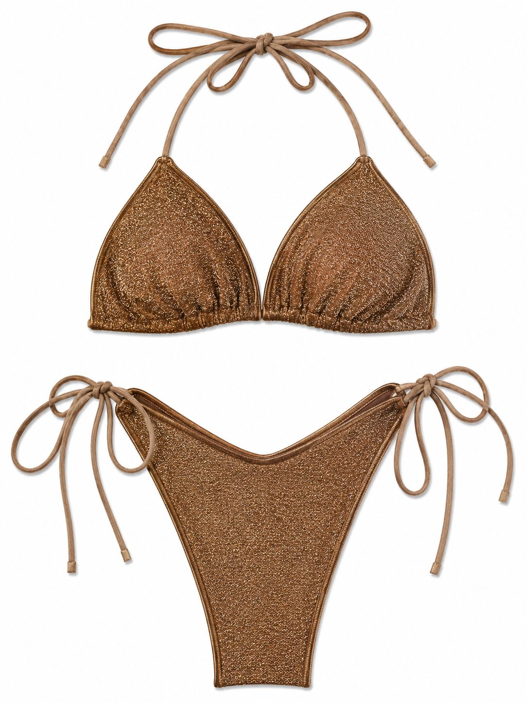 Costume Bikini - Lurex Bronze