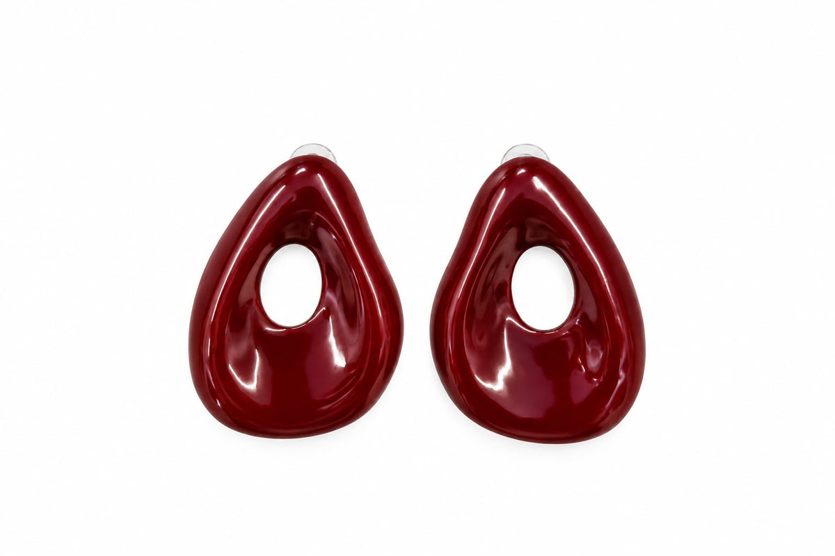 Orecchini - A Goccia Bordeaux